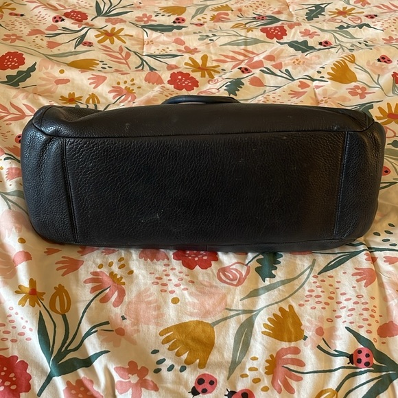 Coach Satchel/ Black / Leather-Gold - Picture 5 of 6